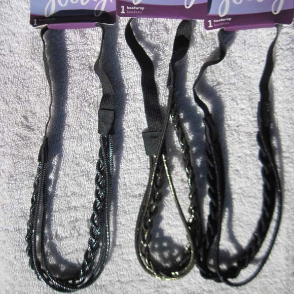 1 Goody 3 Braided Side Strands Hair Head Band Shiny Headwrap Braid Tinsel Mylar - Picture 2 of 14
